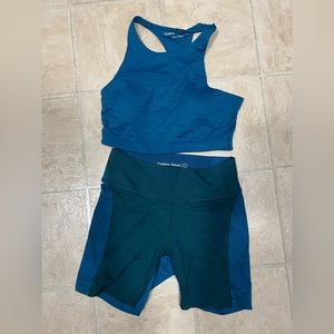 Outdoor voices top and biker shorts